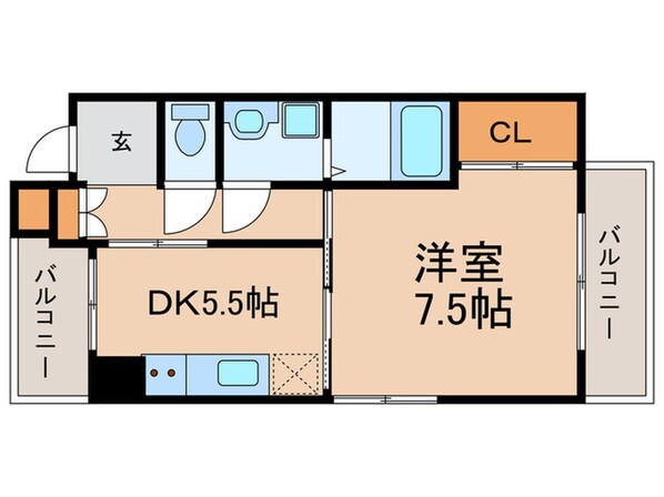 ピュアコート五条の物件間取画像